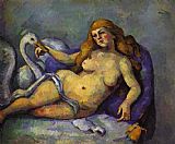 Paul Cezanne Canvas Paintings - Leda with Swan